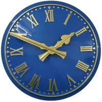 Lancaster Outdoor Clock Service blue dial